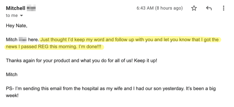Original SuperfastCPA customer message 206
