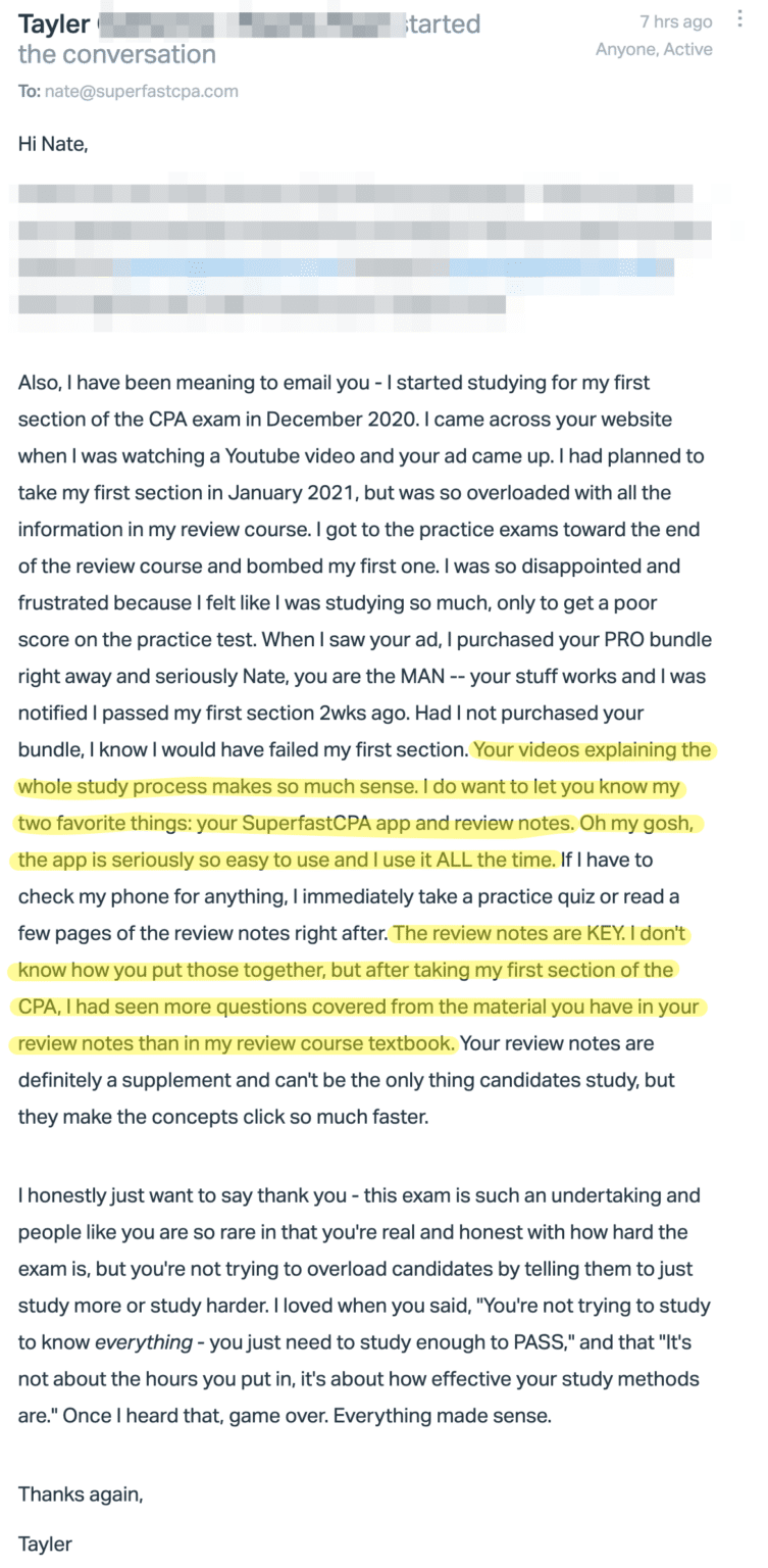 Original SuperfastCPA customer message 214