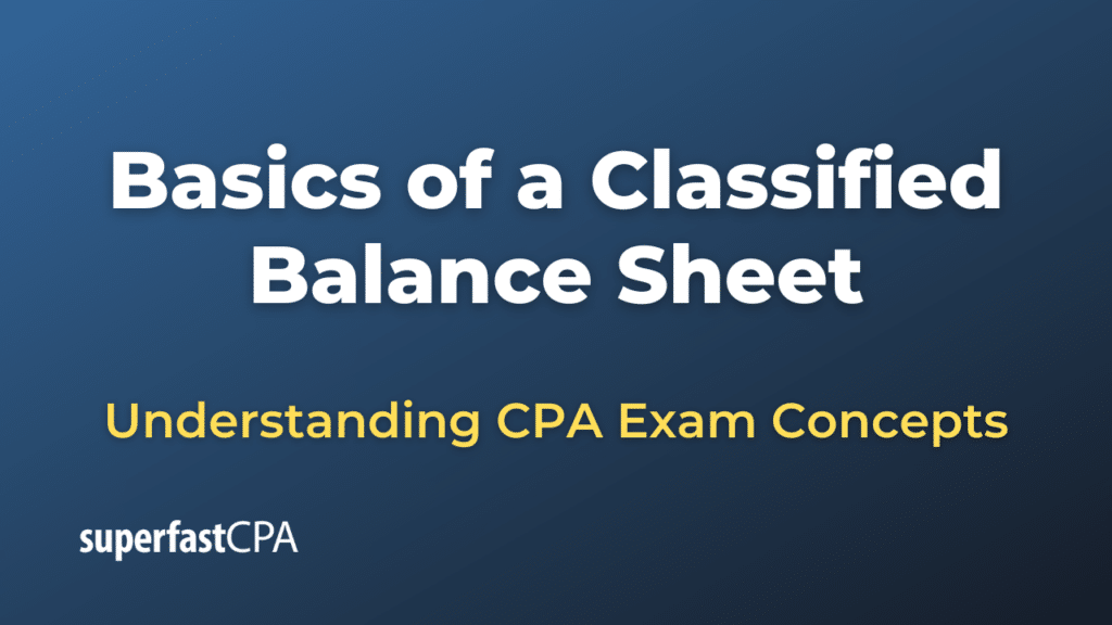 Basics of a Classified Balance Sheet