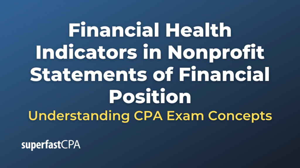Financial Health Indicators in Nonprofit Statements of Financial Position
