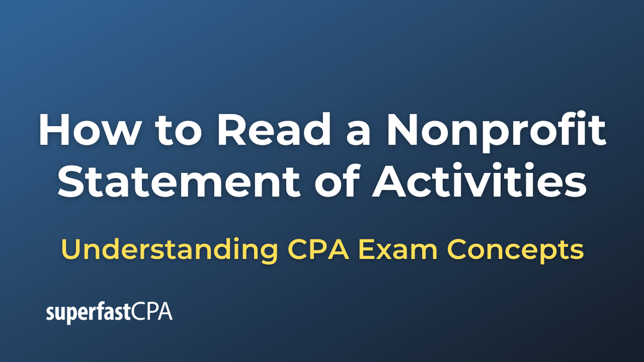 How to Read a Nonprofit Statement of Activities