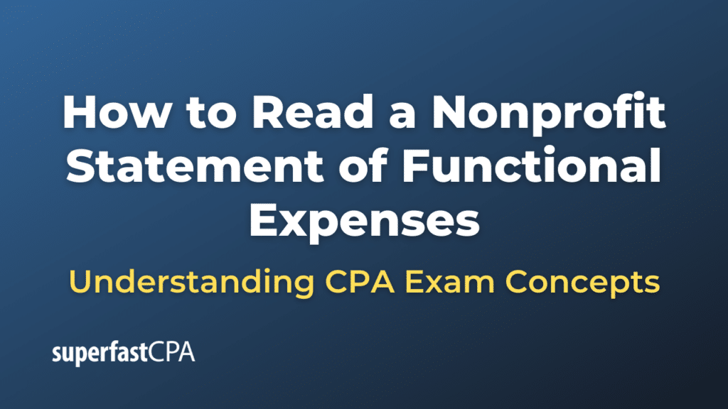 How to Read a Nonprofit Statement of Functional Expenses