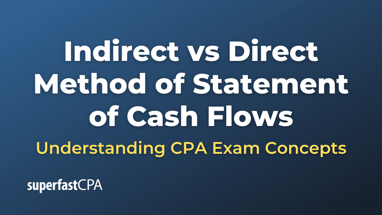 Indirect vs Direct Method of Statement of Cash Flows