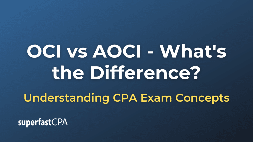 OCI vs AOCI