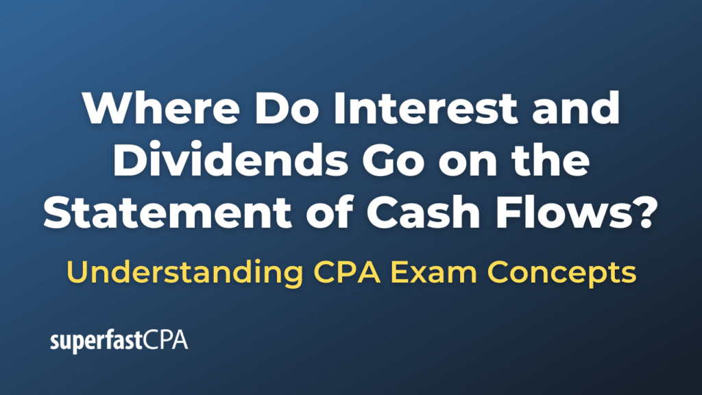 Where Do Interest and Dividends Go on the Statement of Cash Flows