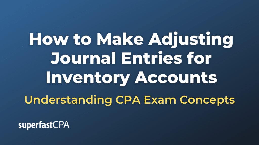 How to Make Adjusting Journal Entries for Inventory Accounts