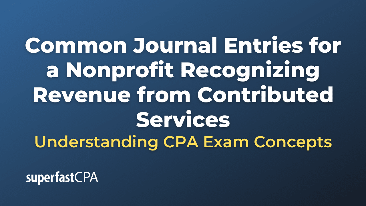 Common Journal Entries for a Nonprofit Recognizing Revenue from 
