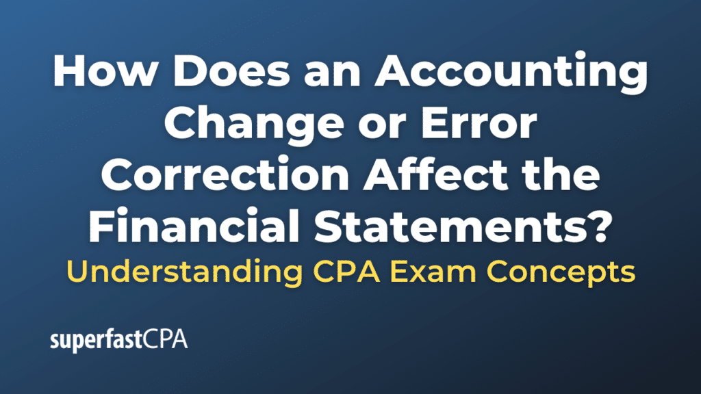 How Does an Accounting Change or Error Correction Affect the Financial Statements