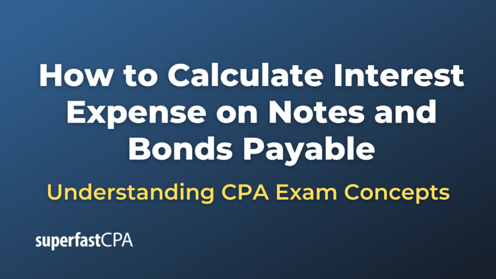 How to Calculate Interest Expense on Notes and Bonds Payable