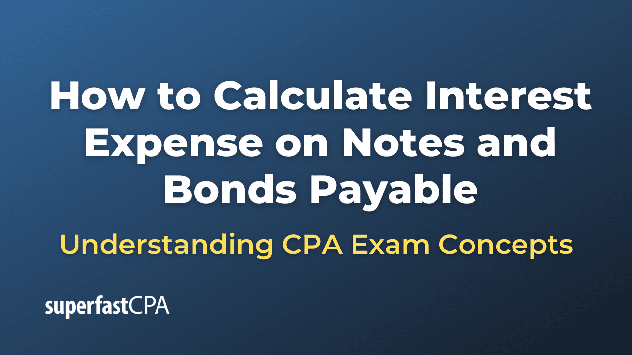 How to Calculate Interest Expense on Notes and Bonds Payable ...