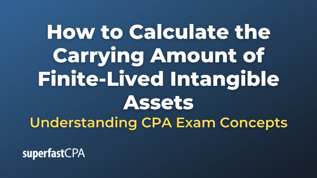 How to Calculate the Carrying Amount of Finite-Lived Intangible Assets