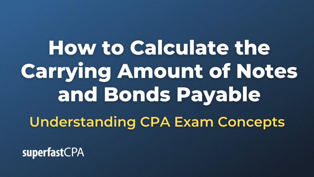 How to Calculate the Carrying Amount of Notes and Bonds Payable