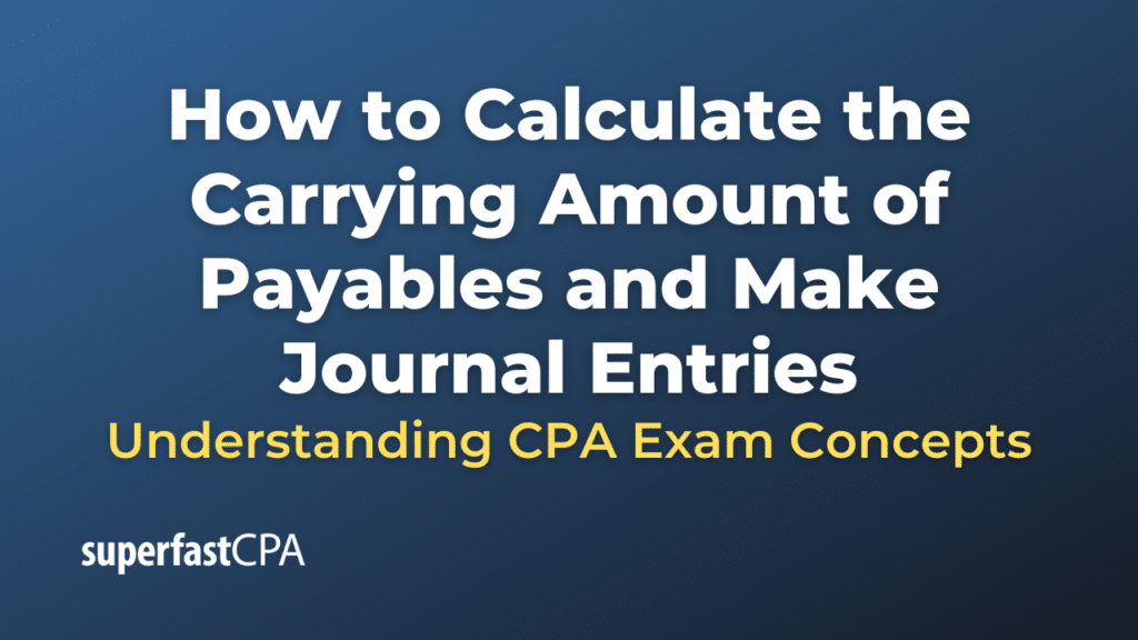 How to Calculate the Carrying Amount of Payables and Make Journal Entries