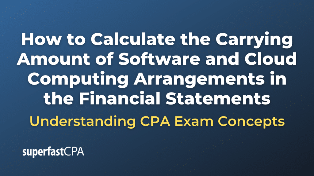 How to Calculate the Carrying Amount of Software and Cloud Computing Arrangements in the Financial Statements