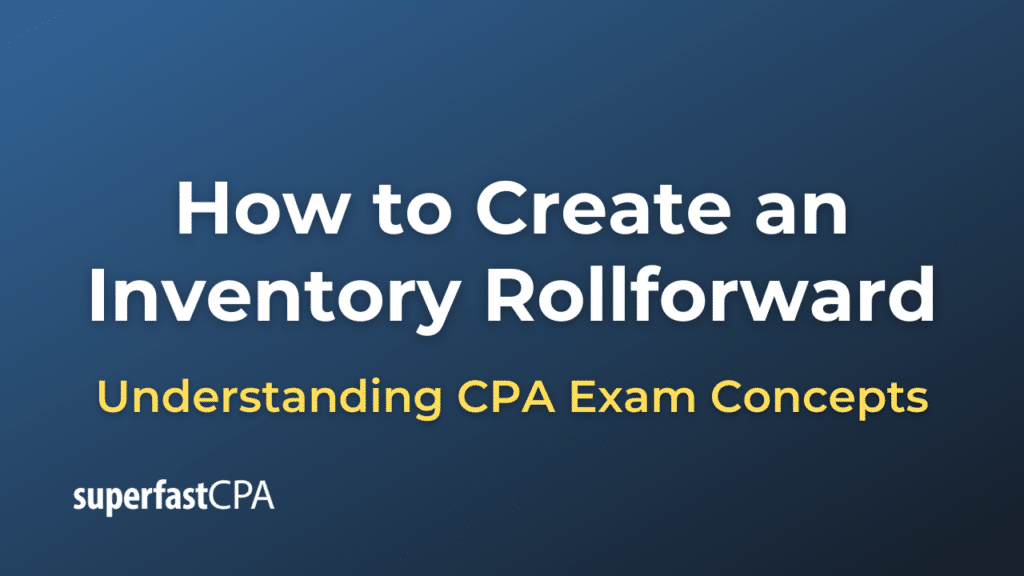 How to Create an Inventory Rollforward