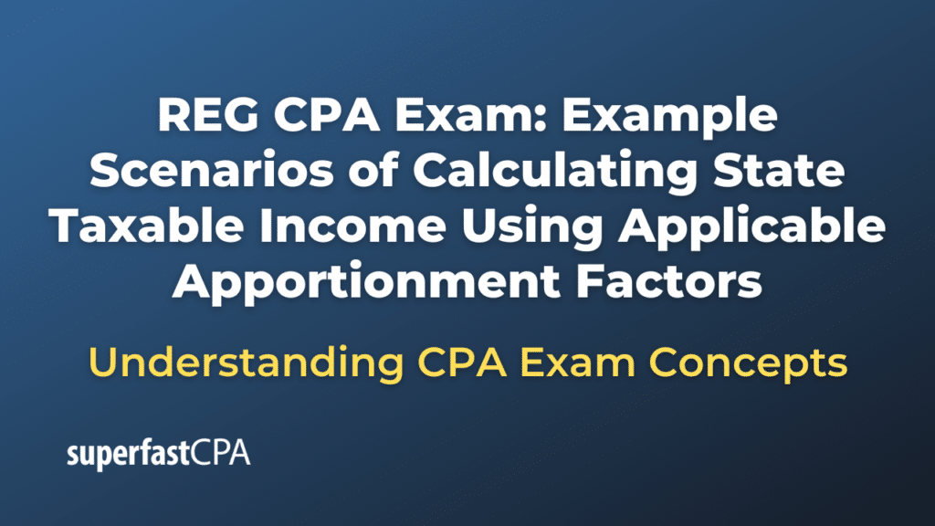 Example Scenarios of Calculating State Taxable Income Using Applicable Apportionment Factors