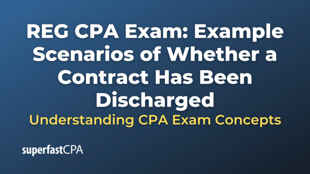 Example Scenarios of Whether a Contract Has Been Discharged
