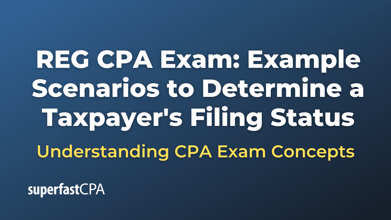 Example Scenarios to Determine a Taxpayer's Filing Status