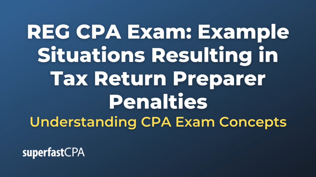 Example Situations Resulting in Tax Return Preparer Penalties