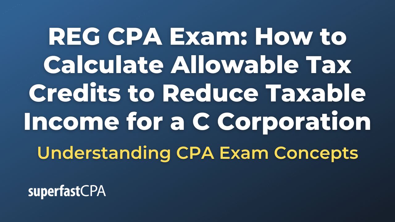 How to Calculate Allowable Tax Credits to Reduce Taxable Income for a C Corporation