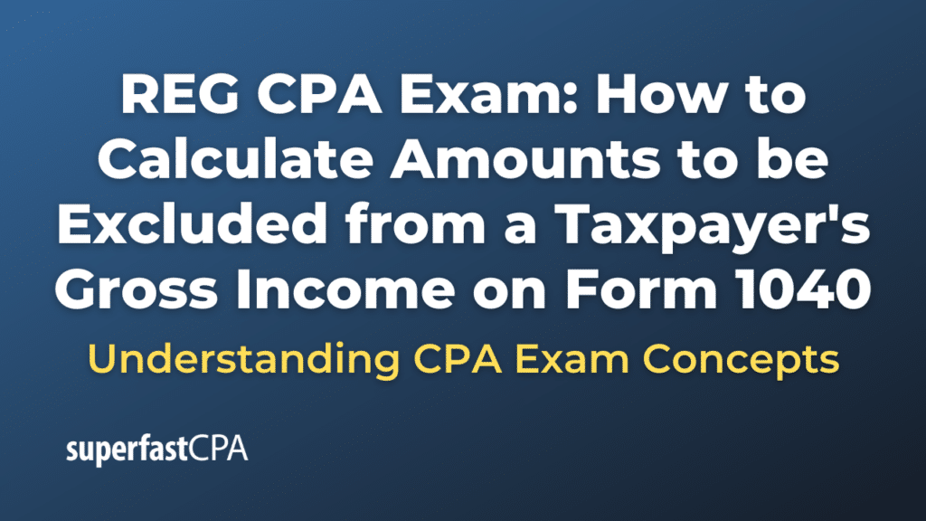 How to Calculate Amounts to be Excluded from a Taxpayer's Gross Income on Form 1040