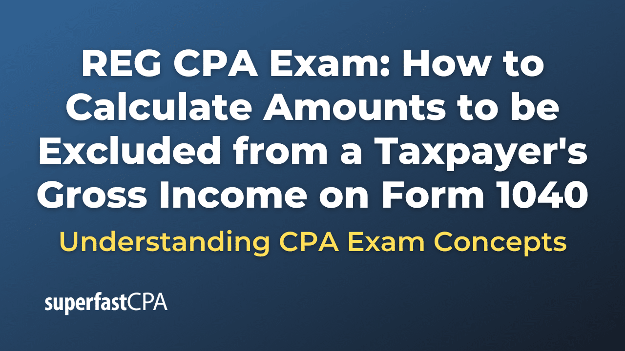 How to Calculate Amounts to be Excluded from a Taxpayer's Gross Income on Form 1040