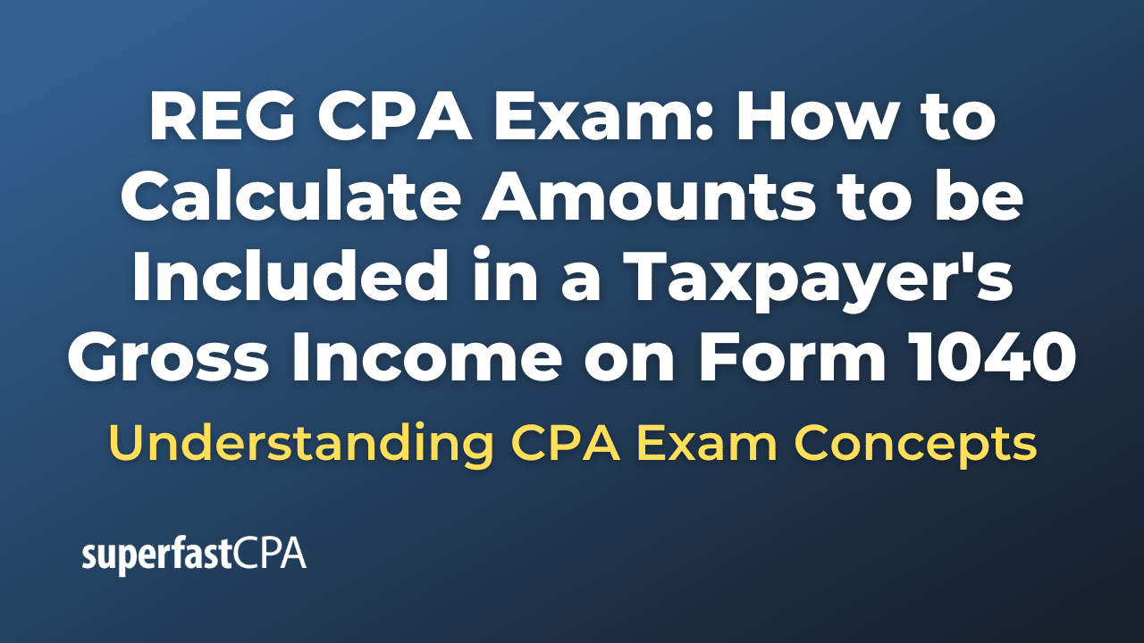How to Calculate Amounts to be Included in a Taxpayer's Gross Income on Form 1040