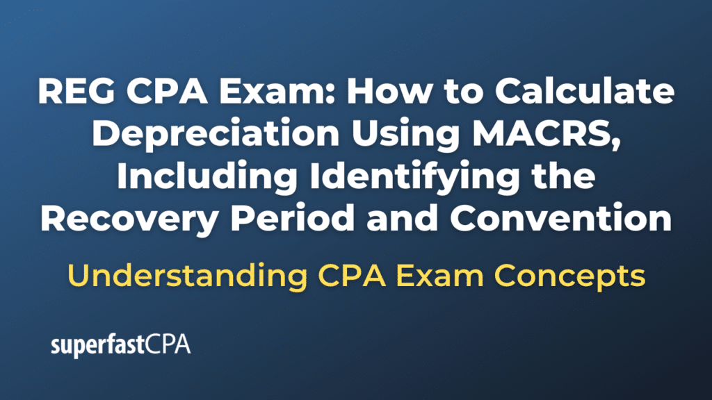 How to Calculate Depreciation Using MACRS, Including Identifying the Recovery Period and Convention