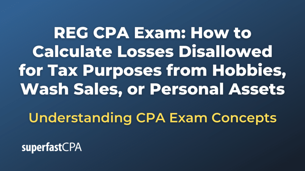 How to Calculate Losses Disallowed for Tax Purposes from Hobbies, Wash Sales, or Personal Assets