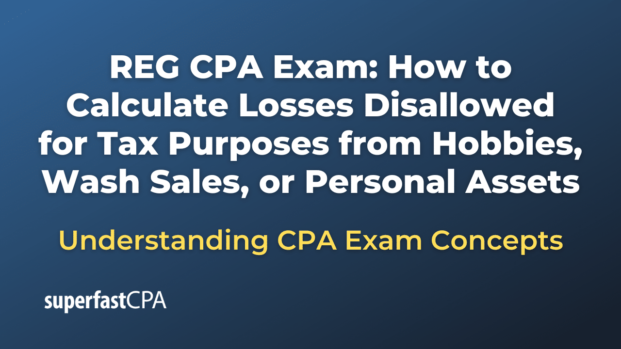 How to Calculate Losses Disallowed for Tax Purposes from Hobbies, Wash Sales, or Personal Assets