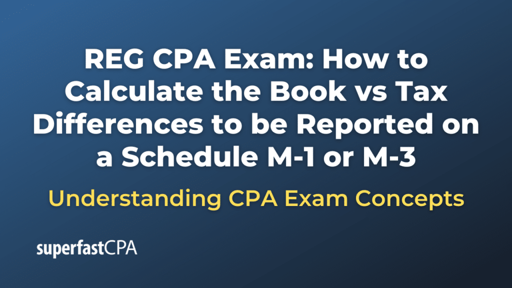 How to Calculate the Book vs Tax Differences to be Reported on a Schedule M-1 or M-3