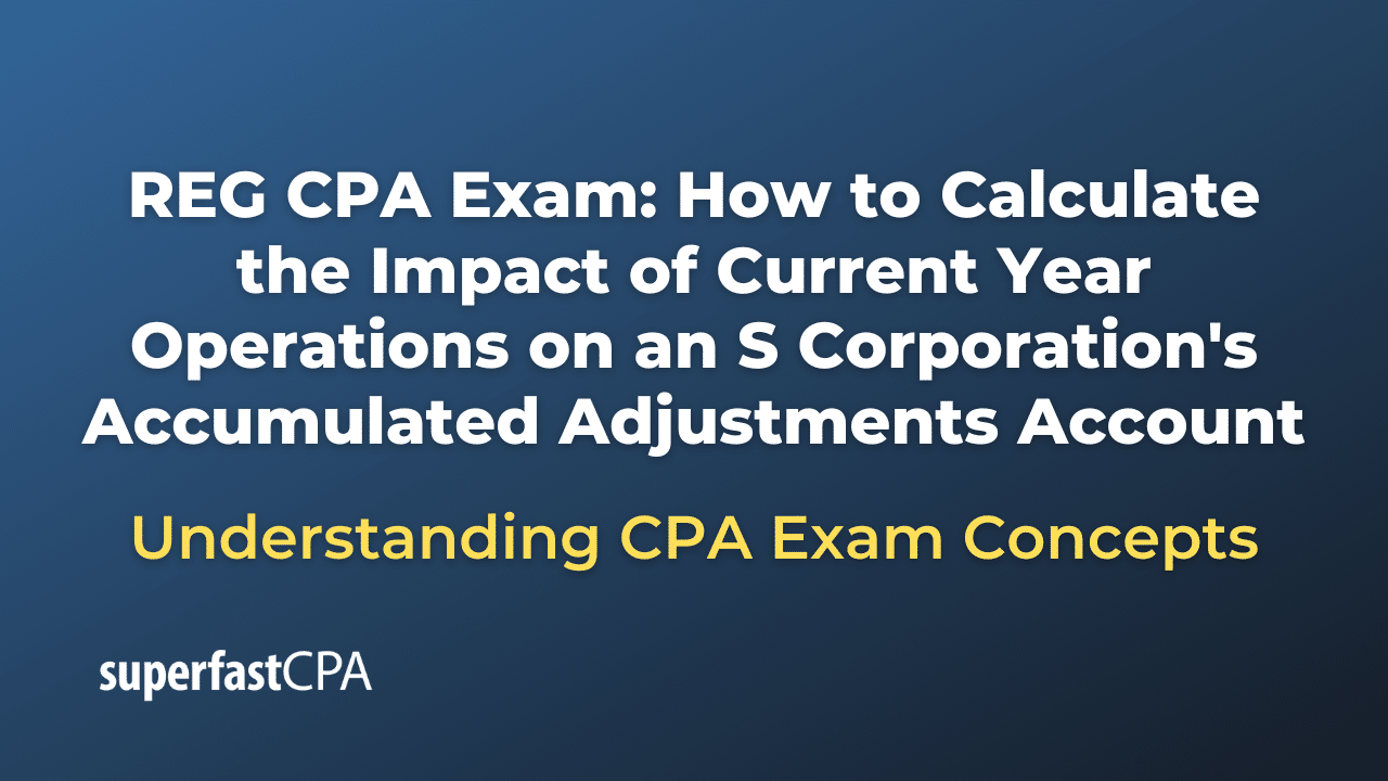 How to Calculate the Impact of Current Year Operations on an S Corporation's Accumulated Adjustments Account