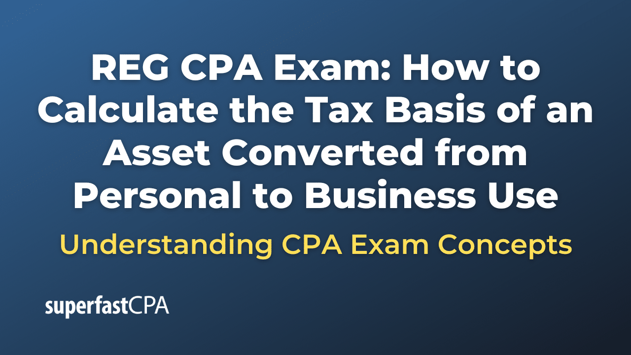 How to Calculate the Tax Basis of an Asset Converted from Personal to Business Use