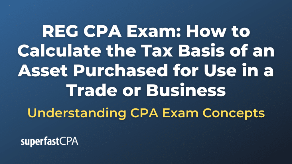 How to Calculate the Tax Basis of an Asset Purchased for Use in a Trade or Business