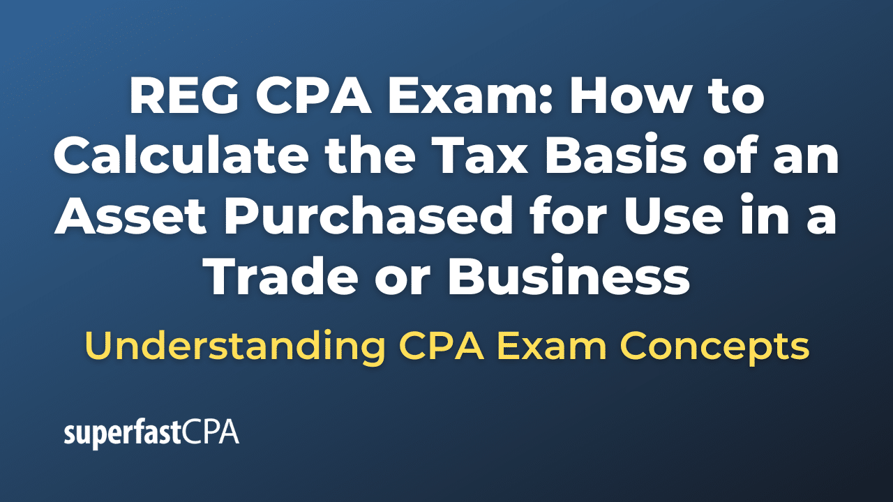 How to Calculate the Tax Basis of an Asset Purchased for Use in a Trade or Business