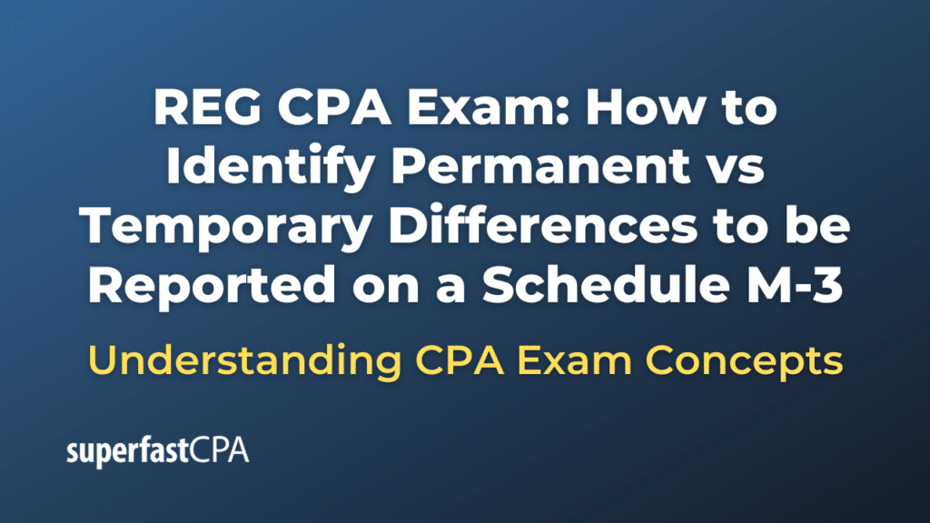 How to Identify Permanent vs Temporary Differences to be Reported on a Schedule M-3