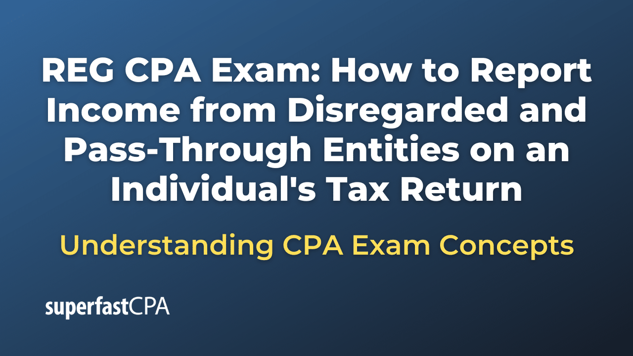How to Report Income from Disregarded and Pass-Through Entities on an Individual's Tax Return