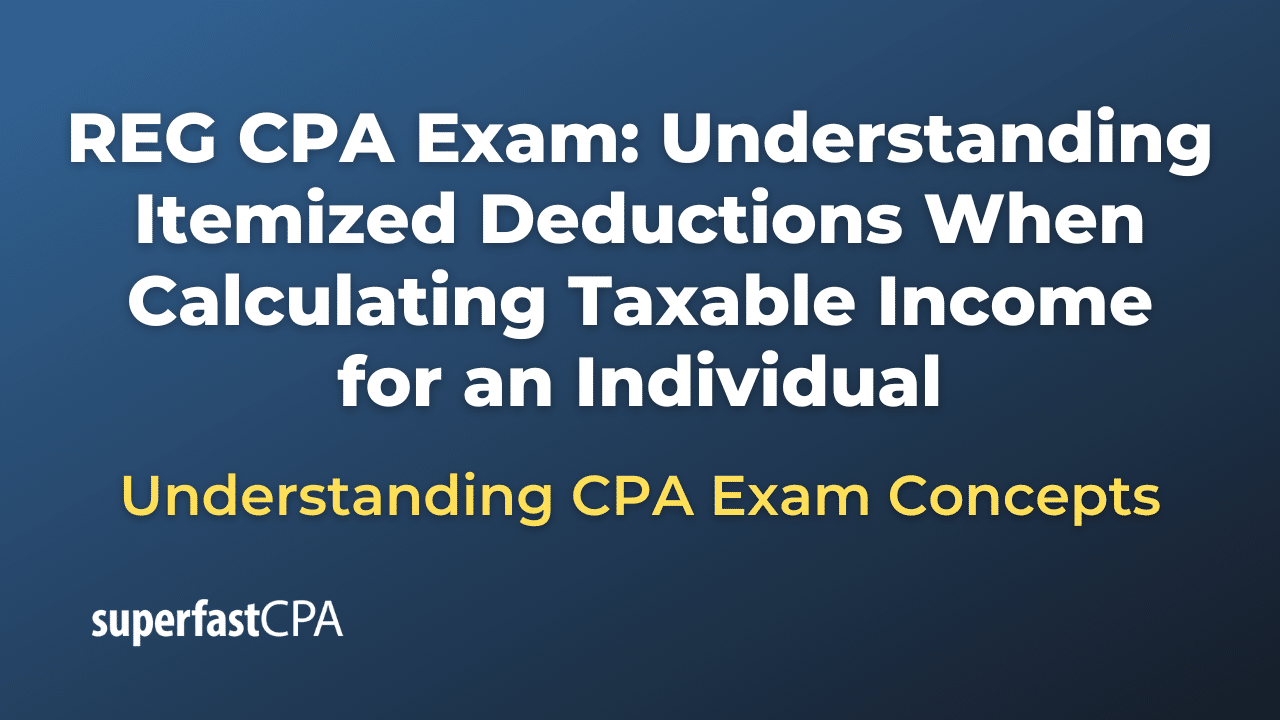 Understanding Itemized Deductions When Calculating Taxable Income for an Individual