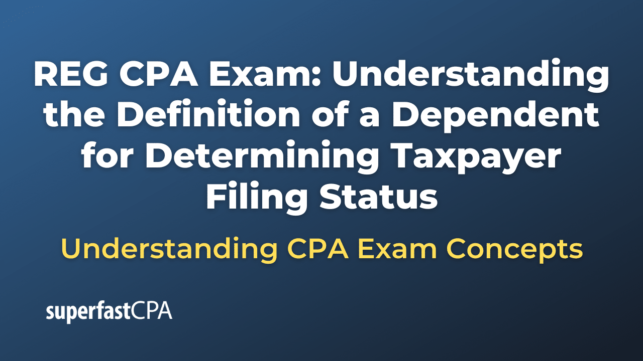 Understanding the Definition of a Dependent for Determining Taxpayer Filing Status