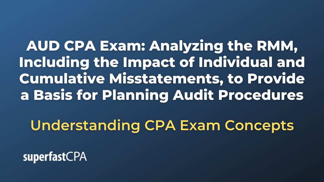 Analyzing the RMM, Including the Impact of Individual and Cumulative Misstatements, to Provide a Basis for Planning Audit Procedures