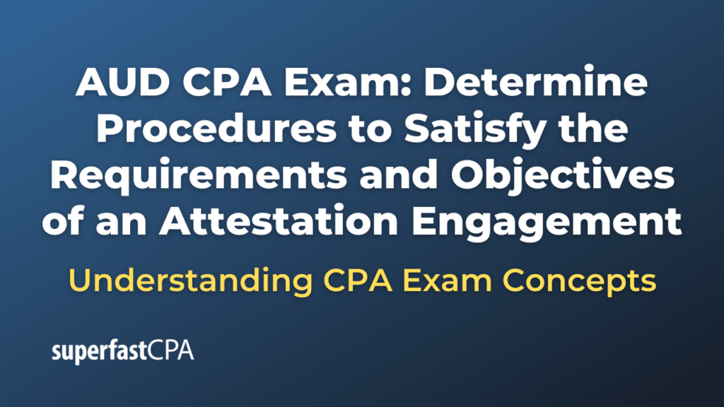Determine Procedures to Satisfy the Requirements and Objectives of an Attestation Engagement