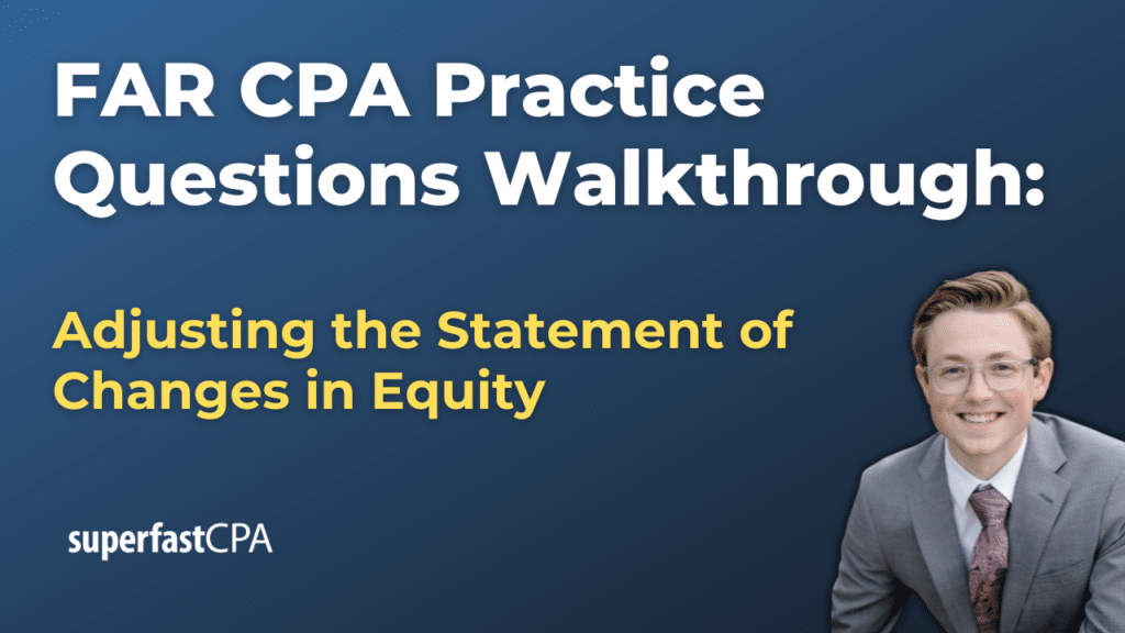 Adjusting the Statement of Changes in Equity