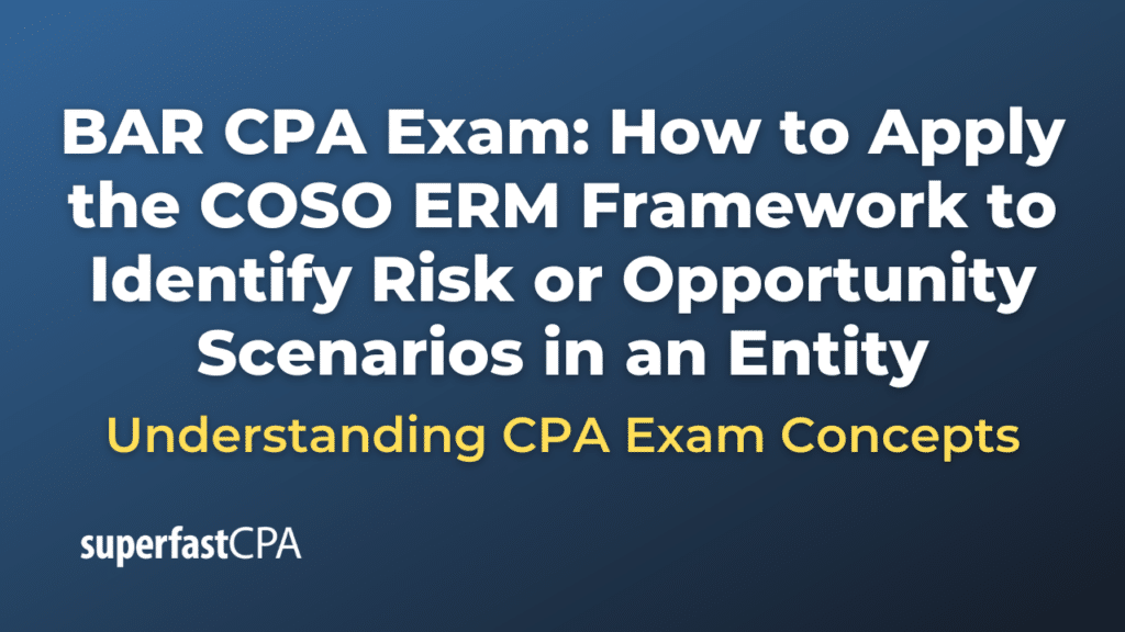 How to Apply the COSO ERM Framework to Identify Risk or Opportunity Scenarios in an Entity