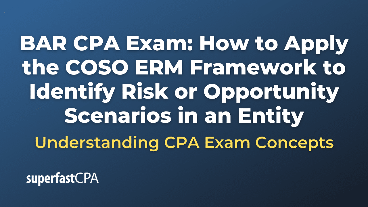 How to Apply the COSO ERM Framework to Identify Risk or Opportunity Scenarios in an Entity