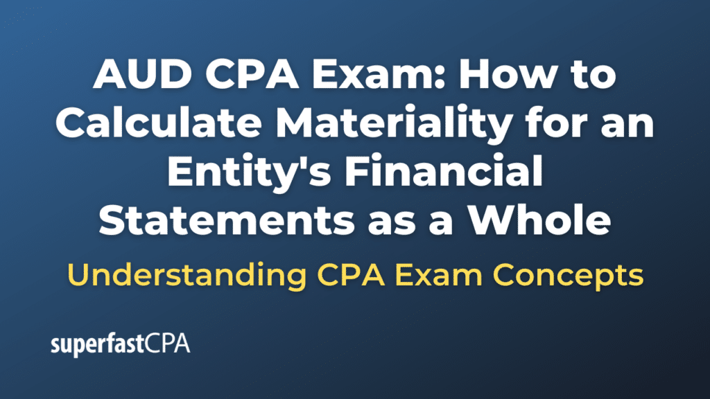 How to Calculate Materiality for an Entity's Financial Statements as a Whole