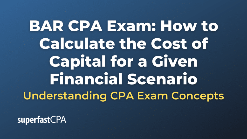 How to Calculate the Cost of Capital for a Given Financial Scenario