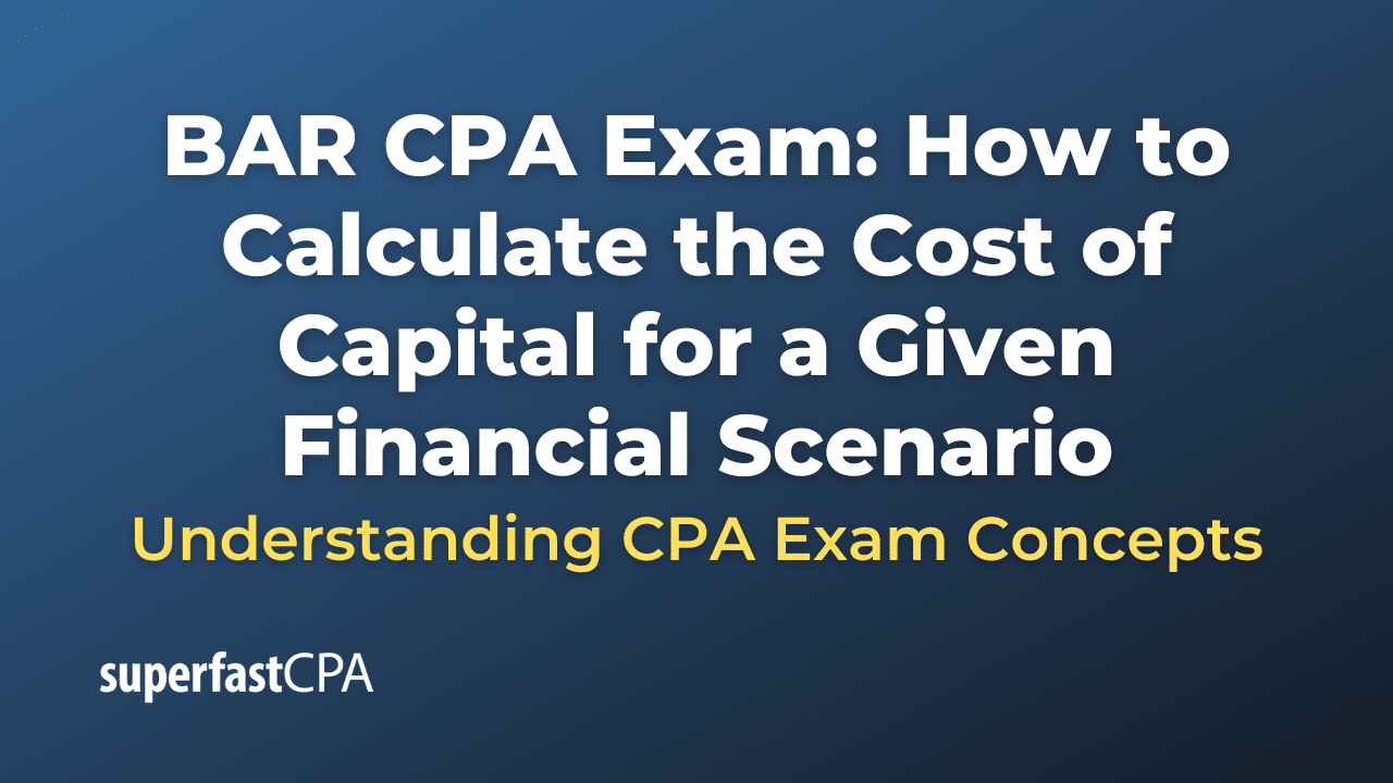 How to Calculate the Cost of Capital for a Given Financial Scenario