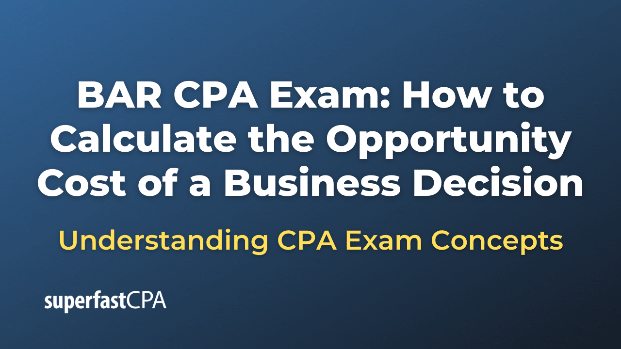 How to Calculate the Opportunity Cost of a Business Decision