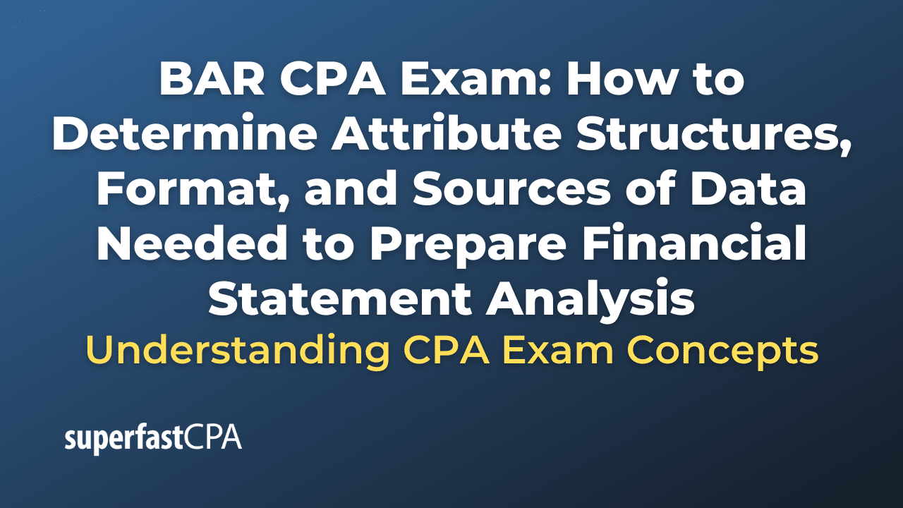 How to Determine Attribute Structures, Format, and Sources of Data Needed to Prepare Financial Statement Analysis