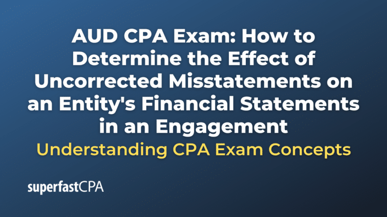 AUD CPA Exam: How to Determine the Effect of Uncorrected Misstatements ...